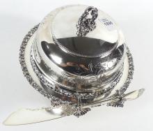 SILVERPLATED BUTTER DISH