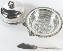 SILVERPLATED BUTTER DISH