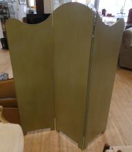 PAINTED THREE-PANEL FLOOR SCREEN