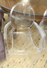 PAIR OF LUCITE ARMCHAIRS