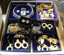 CANTEEN AND BOX OF FASHION JEWELLERY