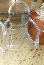 PAIR OF LUCITE ARMCHAIRS