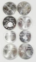 8 SILVER OLYMPIC COINS