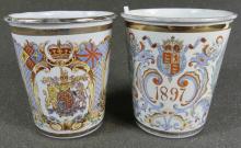 RARE BRITISH ROYALTY COMMEMORATIVE BEAKERS