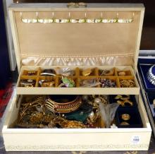 CANTEEN AND BOX OF FASHION JEWELLERY