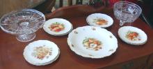 DESSERT SET, CAKE STAND AND BOWL