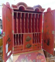 CHINOISERIE CABINET ON SECRETAIRE CHEST