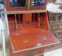 CHINOISERIE CABINET ON SECRETAIRE CHEST