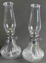 BOHEMIAN CUT GLASS & OIL LAMPS