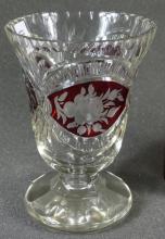 BOHEMIAN CUT GLASS & OIL LAMPS