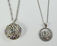 2 SCOTTISH PENDANT NECKLACES