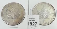 2 CANADIAN SILVER COINS
