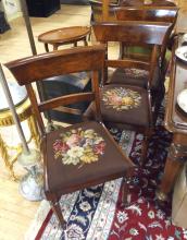 SET OF ROSEWOOD DINING CHAIRS