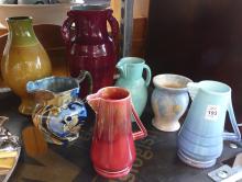 ENGLISH ART POTTERY VASES AND PITCHERS