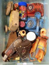 BIN OF VINTAGE TOYS