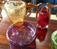 MCM ART GLASS VASES AND BOWLS