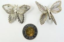2 "BUTTERFLY" BROOCHES