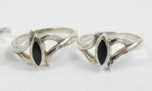 TWO PAIRS STERLING RINGS