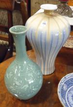 THREE CHINESE VASES AND BOWL