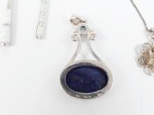 STERLING PENDANTS, EARRINGS