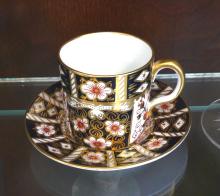 GOBLETS, VASE, CUP AND SAUCER