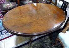 BURL WALNUT COFFEE TABLE