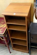 TEAK ROTATING CD RACK