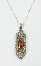 ART DECO STYLE PENDANT NECKLACE