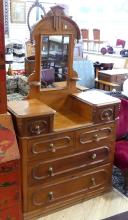 VICTORIAN CHEST OF DRAWERS WITH MIRROR