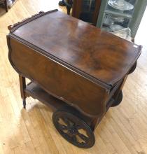 WALNUT DROP-LEAF TEA WAGON