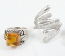 4 STERLING SILVER RINGS