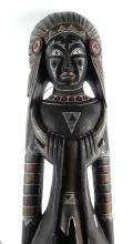 TWO WOOD CARVINGS