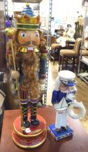 TWO WOODEN NUTCRACKERS