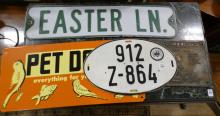 FOUR METAL SIGNS