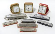 HARMONICAS AND TRAVEL CLOCKS