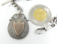 ANTIQUE ENGLISH WATCH CHAIN & FOB