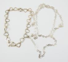 2 STERLING NECK CHAINS