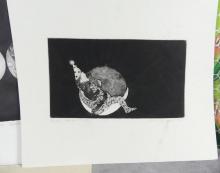 ASSORTED ARTWORK & ARTIST'S PORTFOLIO CASE