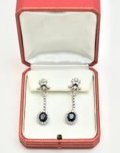 DIAMOND AND SAPPHIRE EARRINGS