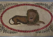 EARLY HOOKED RUG