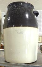 TWO STONEWARE BUTTER CHURNS