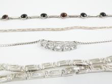 5 STERLING BRACELETS