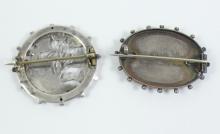 2 ANTIQUE SILVER BROOCHES