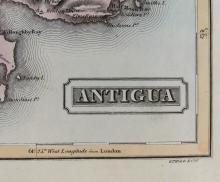 1823 MAP OF ANTIGUA