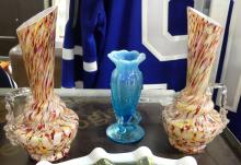 FOUR PIECES OF ART GLASS