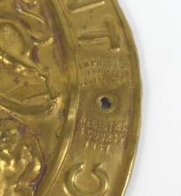 19TH CENTURY BRASS SAFE PLATE