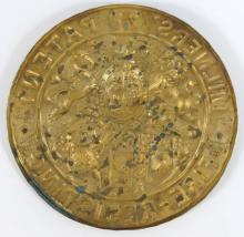 19TH CENTURY BRASS SAFE PLATE