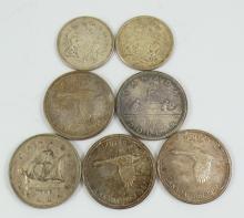 7 CANADIAN SILVER COINS