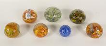 SEVEN ART GLASS PAPERWEIGHTS