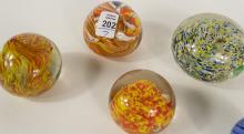 SEVEN ART GLASS PAPERWEIGHTS